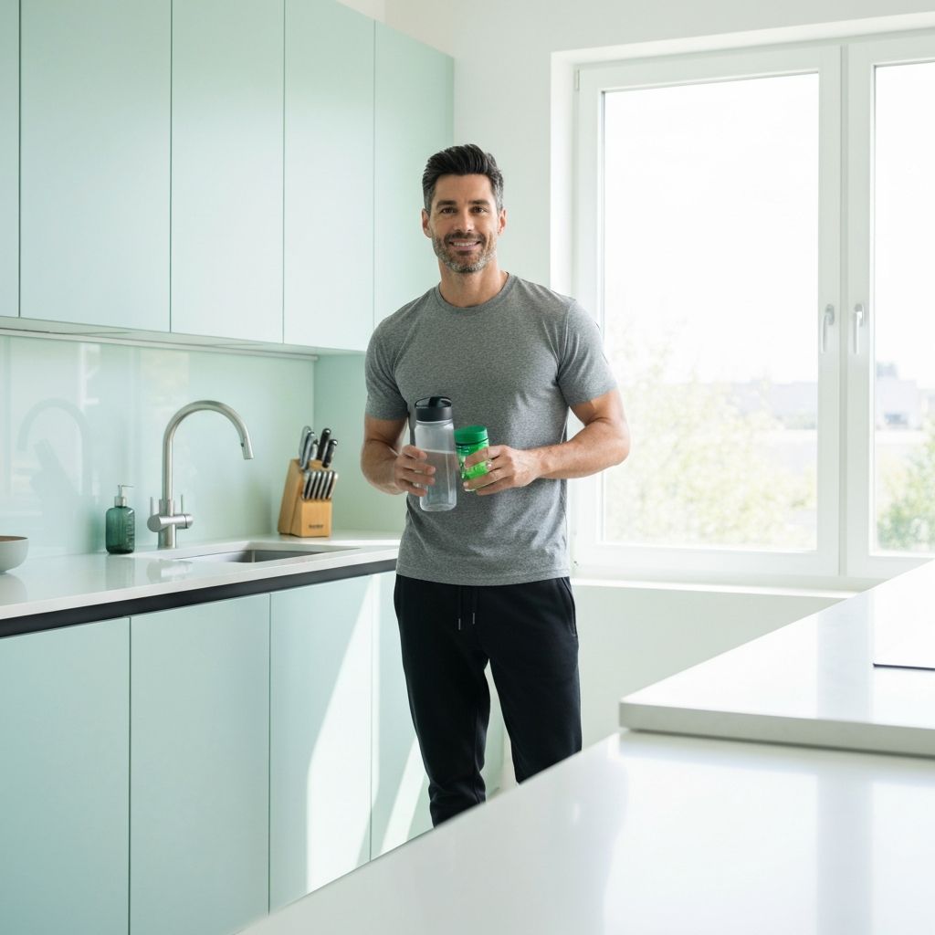 Men's everyday wellness routine lifestyle